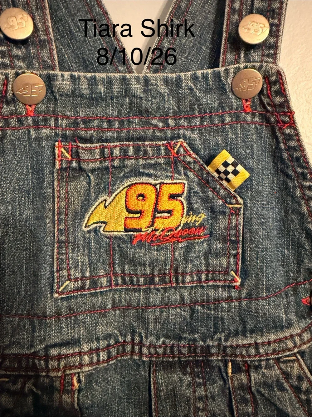 Vintage Y2K Disney Pixar Cars Overalls 18months